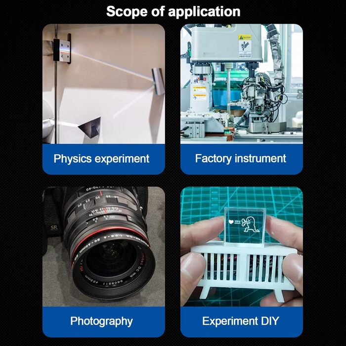 Підходить для викладання фізики та декорування, 50 50 50 мм оптичний скляний призматичний куб, 9 Optical Crystal Photography Prism