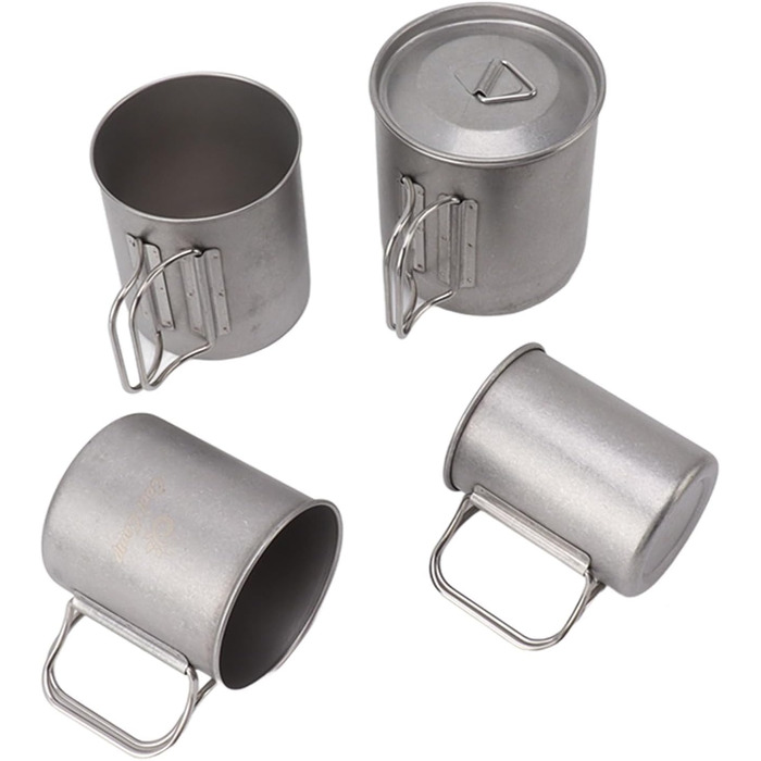 ПОРТАТИВНИЙ НАБІР КАВОВИХ/КЕМПІНГОВИХ ЧАШОК З НЕРЖАВІЮЧОЇ СТАЛІ ДЛЯ АКТИВНОГО ПРОЖИВАННЯ НА СВІЖОМУ ПОВІТРІ