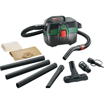 Акумуляторний пилосос для вологого та сухого прибирання Bosch AdvancedVac 18V-8 (без АКБ, система 18 В, з набором аксесуарів, у картонній упаковці) Комплект 3-в-1