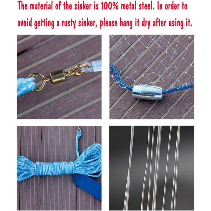 Закидна сітка з алюмінієвою рамкою, розмір вічка 0,8 дюйма, діаметр 7,813,8 футів, біла. Діаметр 2,4 метра (металева пластина)