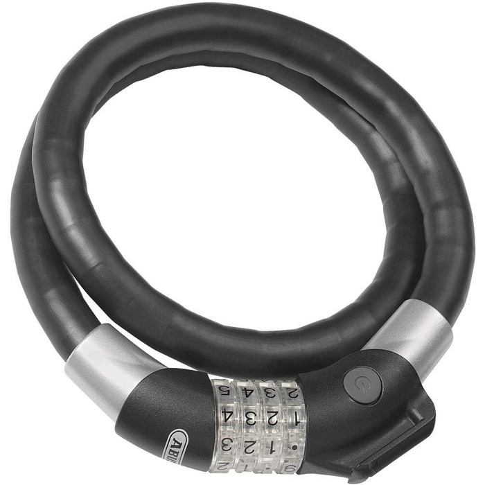 Тросовий замок ABUS Steel-O-Flex Raydo Pro 1460/85 KF - Комплект велосипедних замків з кронштейном KF для болта затискача велосипедного сидіння - 20 мм рівень безпеки 6 - Чорний одинарний