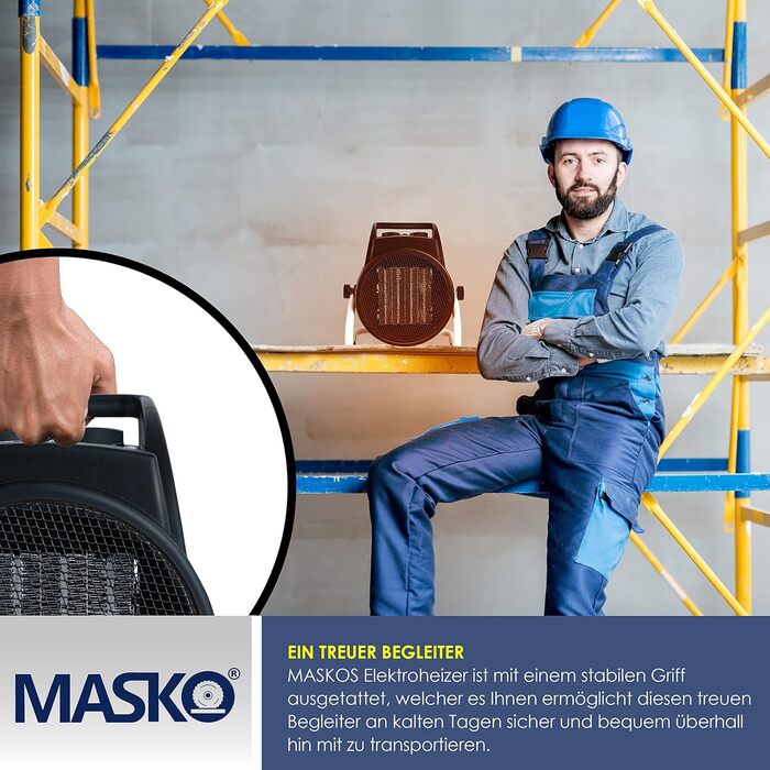 Електричний обігрівач Masko тепловентилятор будівельний обігрівач керамічний обігрівач електричний обігрівач з термостатом електри