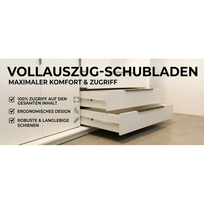 Шафа, 4-дверна з 3 шухлядами 200 x 215 см Шафа з відкидними дверима, рейкою для одягу та полицями, колір K. білий/T. sonoma/S. sonoma