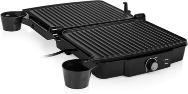 Контактний гриль Tristar з відкриванням на 180 і поверхнею для смаження 29 x 23,5 см/каністру можна також використовувати як насті