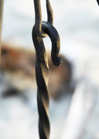 Битва-Купець - Сталева сковорода для триноги Сковорода для смаження, гриль, поворотний гриль