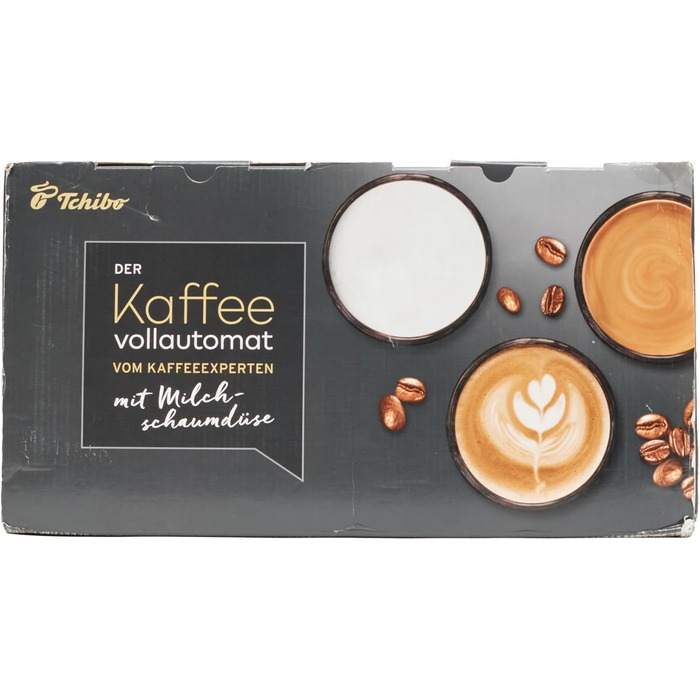 Повністю автоматична кавоварка Tchibo Esperto Latte з функцією спінювання молока для кавової пінки, еспресо та молочних делікатесів, антрацит