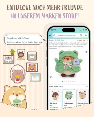 М'яка іграшка NICI mymochi Cuddly Toy Set Penguin Waddle 61143, 8 см