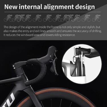 Карбоновий шосейний велосипед KOOTU, легкий шосейний велосипед з повністю карбоновими дисковими гальмами, 24-швидкісною групою Shimano R7120 та гідравлічними дисковими гальмами для дорослих, червоний, 56 см