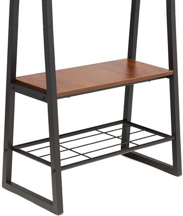 Шафа Storeo Basics з 9 гачками, лавкою для взуття та 2-рівневим місцем для зберігання, чорна, 65 см x 33 см x 170,1 см