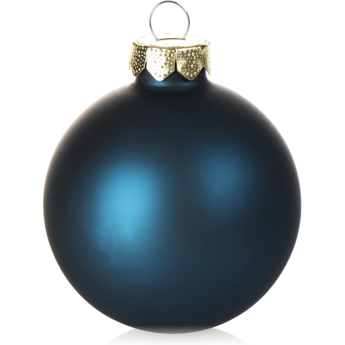 Різдвяні кульки 24 шт темно-сині com-four