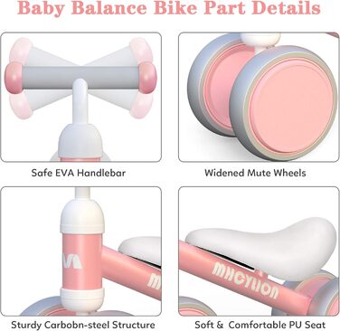 Дитячий баланс велосипед від 1 року баланс велосипед іграшка з 4 колесами для 10-24 місяців дитини, перший баланс велосипед для хл