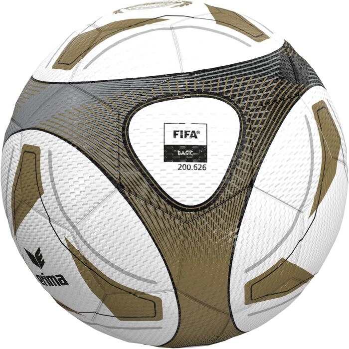 Футбольний м&39яч Erima унісекс для дорослих гібридних тренувань, білий/золотистий, 5