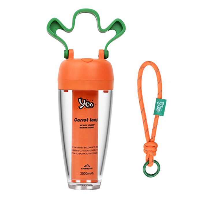 Патрон для акумуляторного світлодіодного кемпінгового ліхтаря, ліхтар-морква з акумулятором 2000 мАг, водозахист IPX4 - регульована висота яскравості, магнітне підвішування, для використання на вулиці (ліхтар-морква)