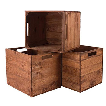 Дерев&39яні ящики для вінтажних меблів для полиць Kallax 33 см x 37,5 см x 32,5 см, вкладиші для вина, як полиці для кухні та ванної кімнати, 3 шт.