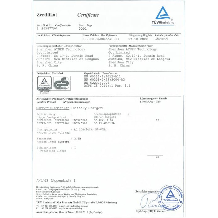 Зарядний пристрій Enerpower Li-Ion 36V замінює Derby Cycle Impulse 2A -XLR-4 для Kalkhoff