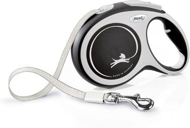 flexi® Comfort L Harness 8 м чорний, висувний повідець для собак до 50 кг