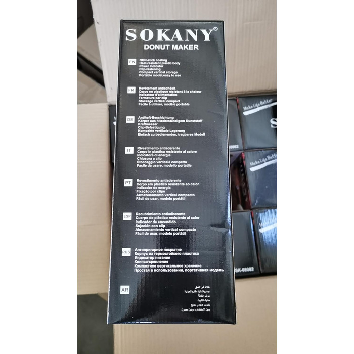 Виробник пончиків SOKANY SK-08002 1400 Вт, міні-виробник пончиків для 16 міні-пончиків, антипригарне покриття, автоматичний контроль температури, без бісфенолу А