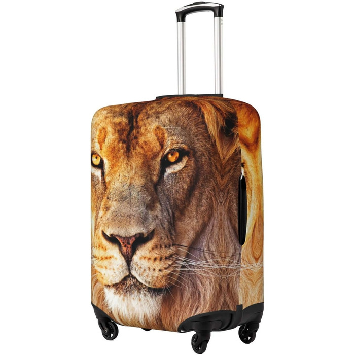 Чохол для валізи Cool Lion, міцний захист багажу, підходить для валіз розміром 45.7-81.3 см, Чорний, Великий