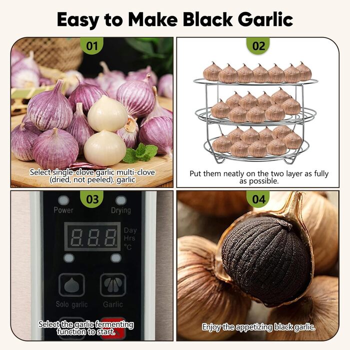 Автоматична машина для ферментації чорного часнику Jargrovs, багатофункціональний розумний ферментер для чорного часнику об'ємом 5 л, машина для йогурту, машина для огірків, кухонна машина для ферментації своїми руками