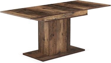 Обідній стіл B&D home Bosco розсувний 120-160x80 см, розрахований на 4-6 осіб, дерев&39яний кухонний стіл з підставкою для їдальні, кухні сучасний скандинавський дизайн техаський дуб, каркас з техаського дуба BE 11201-BE-EITE