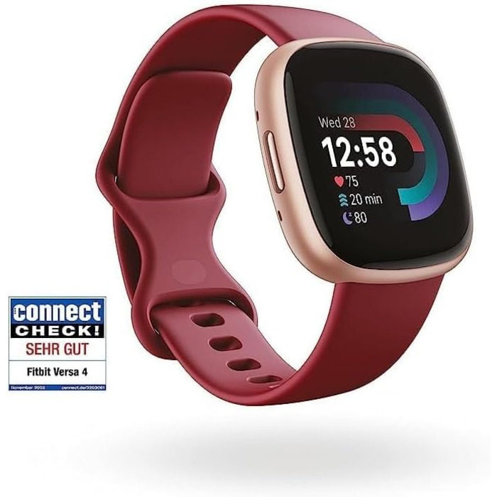 Розумний годинник для жінок/чоловіків Фітнес-трекер з інтегрованим GPS та функцією телефону, 6 днів роботи від батареї, понад 40 режимів тренувань Фітнес-годинник, сумісний з Android/iOS, малиново-червоний/мідно-рожевий алюмінієвий, 4