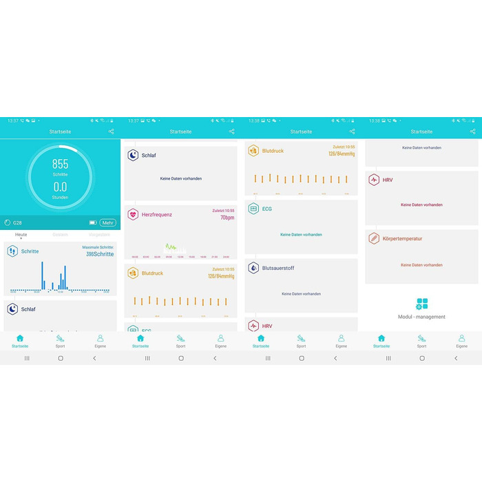 Фітнес-трекер Newgen Medicals Розумний фітнес-годинник з ЕКГ, відображенням серцевого ритму та артеріального тиску (годинник з ЕКГ, розумний годинник з вимірюванням ЕКГ, сумісний з Apple Watch)