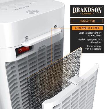 Тепловентилятор з пультом дистанційного керування - Керамічний тепловентилятор для ванної кімнати енергозберігаючий, тихий - Швидк