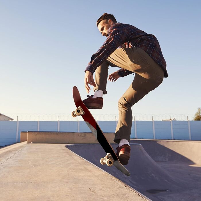 Скейтборд Monzana в комплекті дошка ABEC 9 кулькових підшипників 85A PU колеса 9-шарове кленове дерево 80x24см лонгборд подвійний