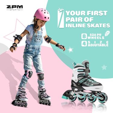 Роликові ковзани Cytia рожевого/фіолетового кольору для дітей з підсвічуванням світлодіодних колес, веселі миготливі роликові ковзани для початківців для дівчаток з регульованими ремінцями для жінок та чоловіків, A-зелений S - Маленькі діти (EU 28-31), 2P