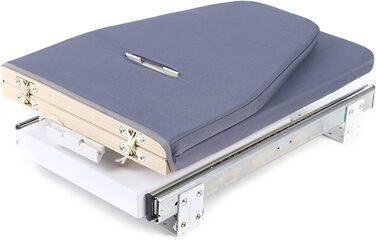 Складана прасувальна дошка, розсувна на 180 прасувальна дошка 80 см, компактна настінна шафа, що економить місце, зі знімним тканинним чохлом, сіра