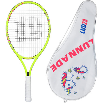 Дитяча тенісна ракетка 23" з чохлом, для дітей 3–12 років, жовта