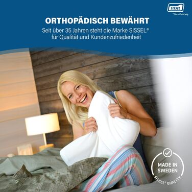 Подушка для шиї SISSEL Soft L Спеціальна в&39язкопружна піна Ергономічна підтримка хребта Чохол з велюру, який можна прати Розслаблення м&39язів шиї та плечей Гарантія 5 років 47 x 33 x 14 см