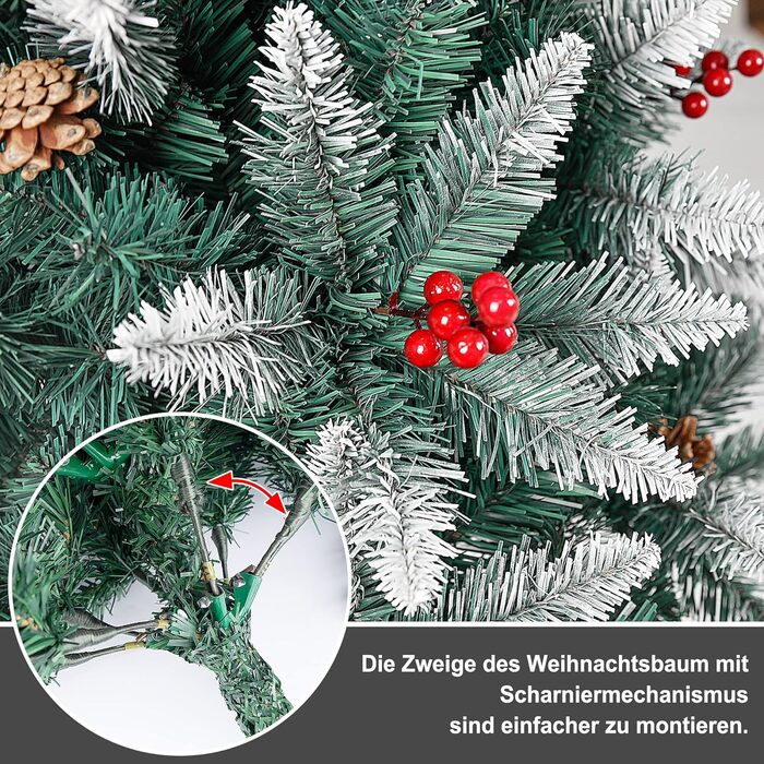 Штучна ялинка з ефектом сніга 160 см Homewit