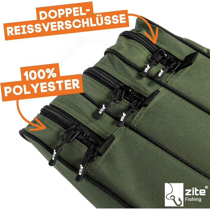 Сумка для рибалки Zite Fishing Сумка для вудки 150см Чохол для риболовлі Rod-Case Водовідштовхувальний чохол, 3 відділення рюкзак для вудок сумка для риболовлі сумки для риболовлі сумка для вудки сумка для вудки 150 см