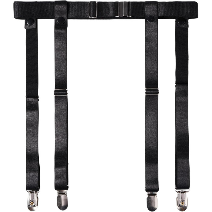 Жіночий нейлоновий пояс для панчіх Moon Wood, регульована еластична стрічка з 4 металевими затискачами, для стегон, чорний, більше