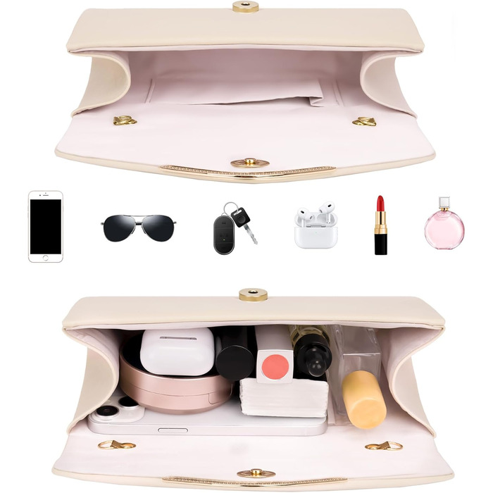 Жіночий клатч Larcenciel, шкіряна сумка кольору тілесного кольору з ланцюжком, елегантна вечірня сумка-конверт, модна сумка через плече