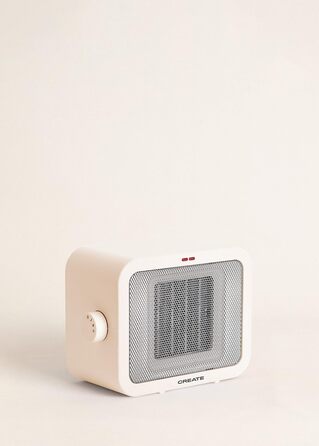 Керамічний радіатор білий/Портативний, термостат, 2 рівні потужності, PTC-обігрів, захист від перегріву, WARM BOX 1500 Вт кремово-білий