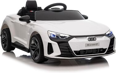 Дитячий автомобіль - Електромобіль Audi RS E-Tron - ліцензійний - акумулятор 12V7AH та 4 двигуни - 2,4Ghz MP3 шкіра Єва (Біла) Біл