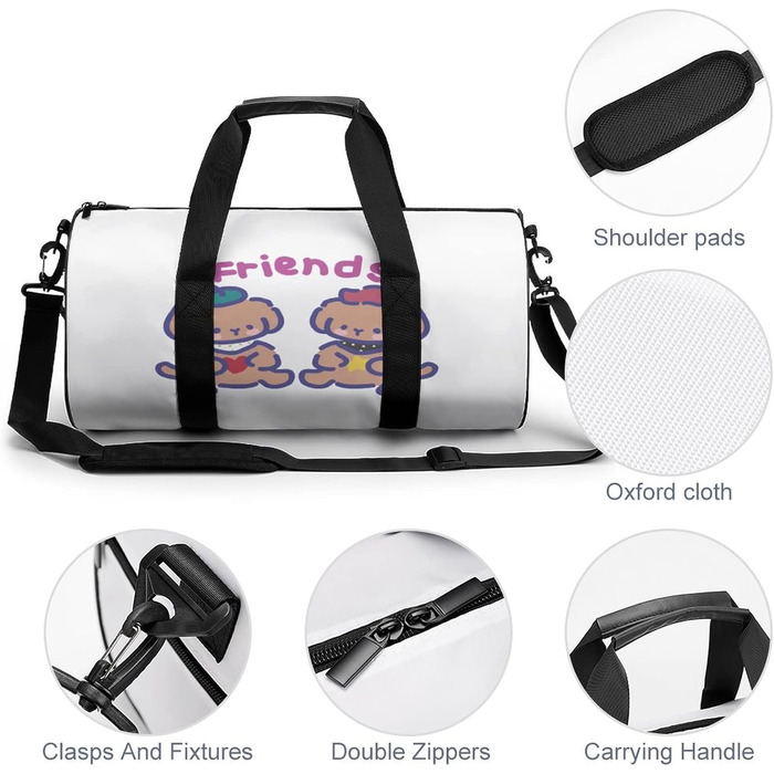 Дорожня сумка-мішок Дружній песик, спортивна сумка для чоловіків та жінок, сумка для подорожей та спорту
