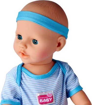 Повна вінілова лялька зі сплячими очима, функцією пиття та вологості та аксесуарами, 8 частин, 43 см, Baby Doll, від 3 років, 1050