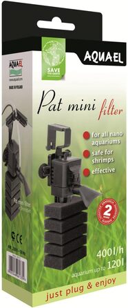 Фільтр-губка AQUAEL 113835 PAT MINI для креветок, 230 г, біла, до 120 л