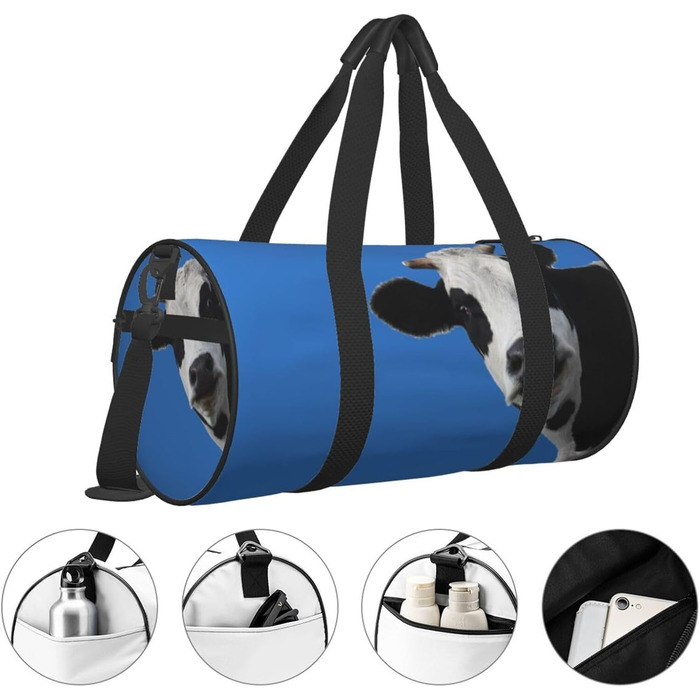 Спортивна сумка, дорожня сумка, сумка для подорожей, з принтом Веселка, сумка на нічліг, чорна, універсальний розмір