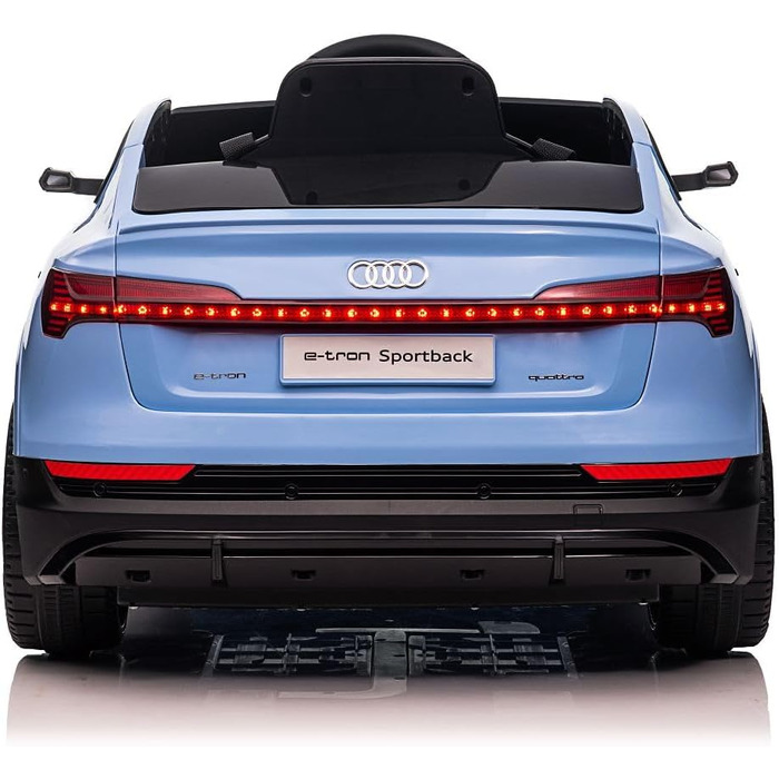Дитячий транспортний засіб - електромобіль Audi E-Tron - ліцензійний - акумулятор 12V7AH та 4 двигуни - 2.4Ghz MP3 шкіра Єва (сині