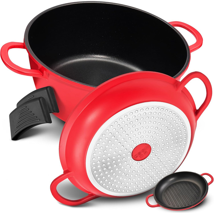 В1 лита алюмінієва сковорода з кришкою підходить для використання в духовці для запікання та тушкування або як сковорода для індук