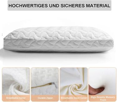 Подушка з піни з ефектом пам&39яті - ортопедична подушка для підтримки шиї. Матеріал високої щільності краще знімає тиск на шию. Ергономічна подушка зі знімним чохлом, який можна прати. Біло-сірий колір.