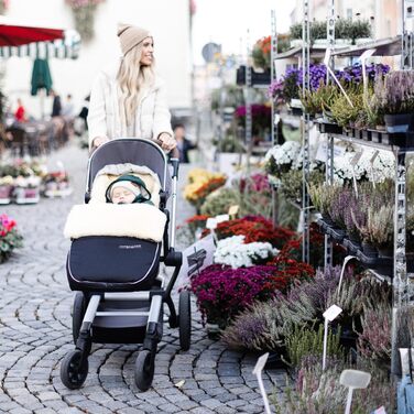 Муфта для ніг Hofbrucker Polaris - Тепла та затишна, ідеально підходить для немовлят та малюків, високоякісна овчина, підходить дл