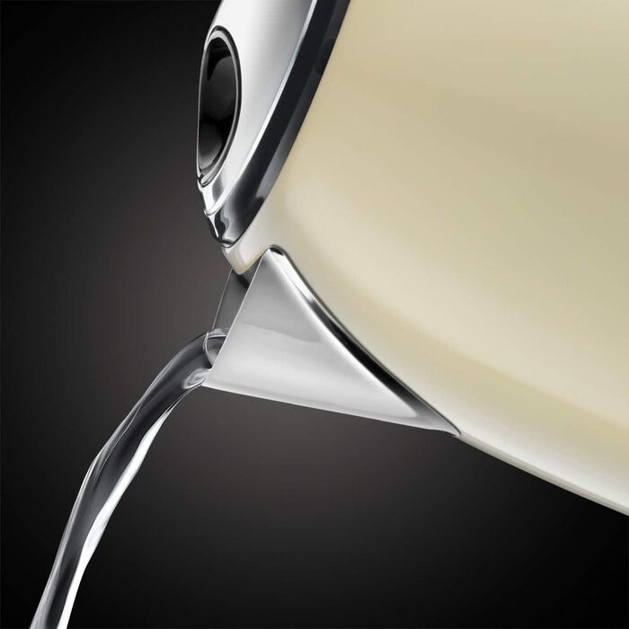 Чайник електричний Russell Hobbs 1.0 л Кольорикремовий з нержавіючої сталі (2400 Вт, функція швидкого закипання, знімний фільтр ві