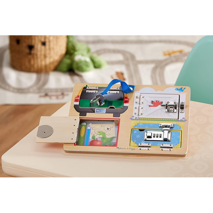 Ігрова дошка Melissa & Doug Lock and Latch розвиваюча іграшка моторика 3 подарунок для хлопчиків або дівчаток