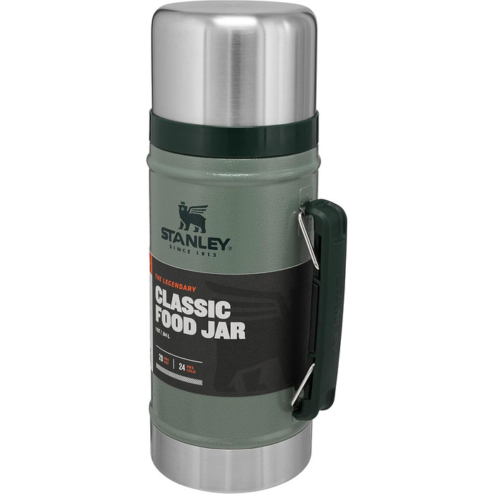 Термоконтейнер для їжі Stanley Classic Legendary - Зберігає температуру гарячою 20 годин або холодною 24 години - Підігрівач їжі з нержавіючої сталі - Без бісфенолу А - Можна мити в посудомийній машині