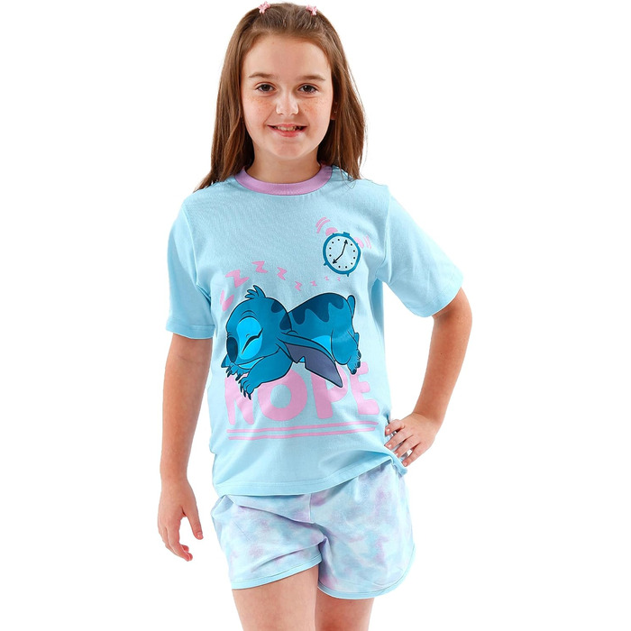 Піжами Disney Stitch Піжами Ліло та Стіч для дівчаток Піжами з короткими рукавами та принтом тай-дай для дівчаток, розмір 134